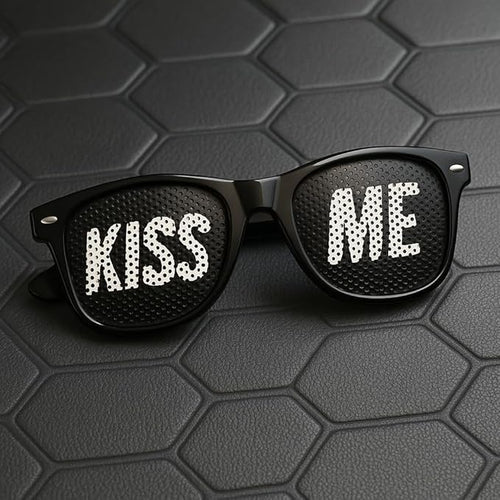 KISS ME Brille - Partybrille für Partys, Clubs, Malle, Karneval & Junggesellenabschiede