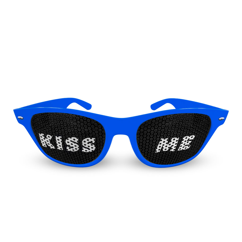 KISS ME Brille - Bunte Partybrillen für Partys, Clubs, Malle, Karneval & Junggesellenabschiede