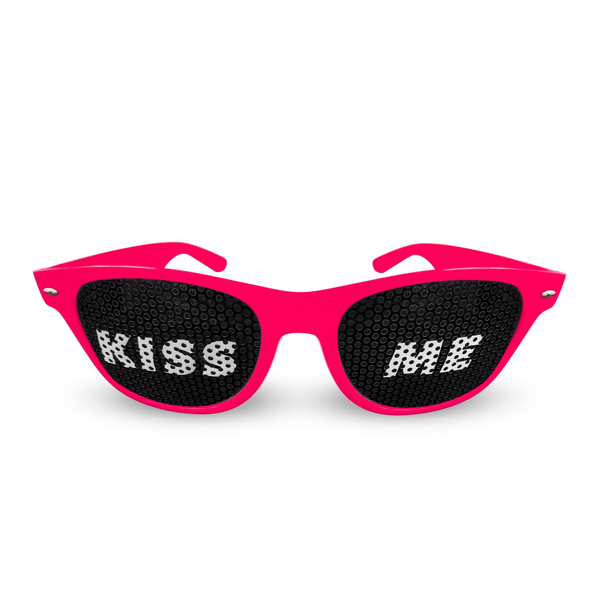 KISS ME Brille - Bunte Partybrillen für Partys, Clubs, Malle, Karneval & Junggesellenabschiede