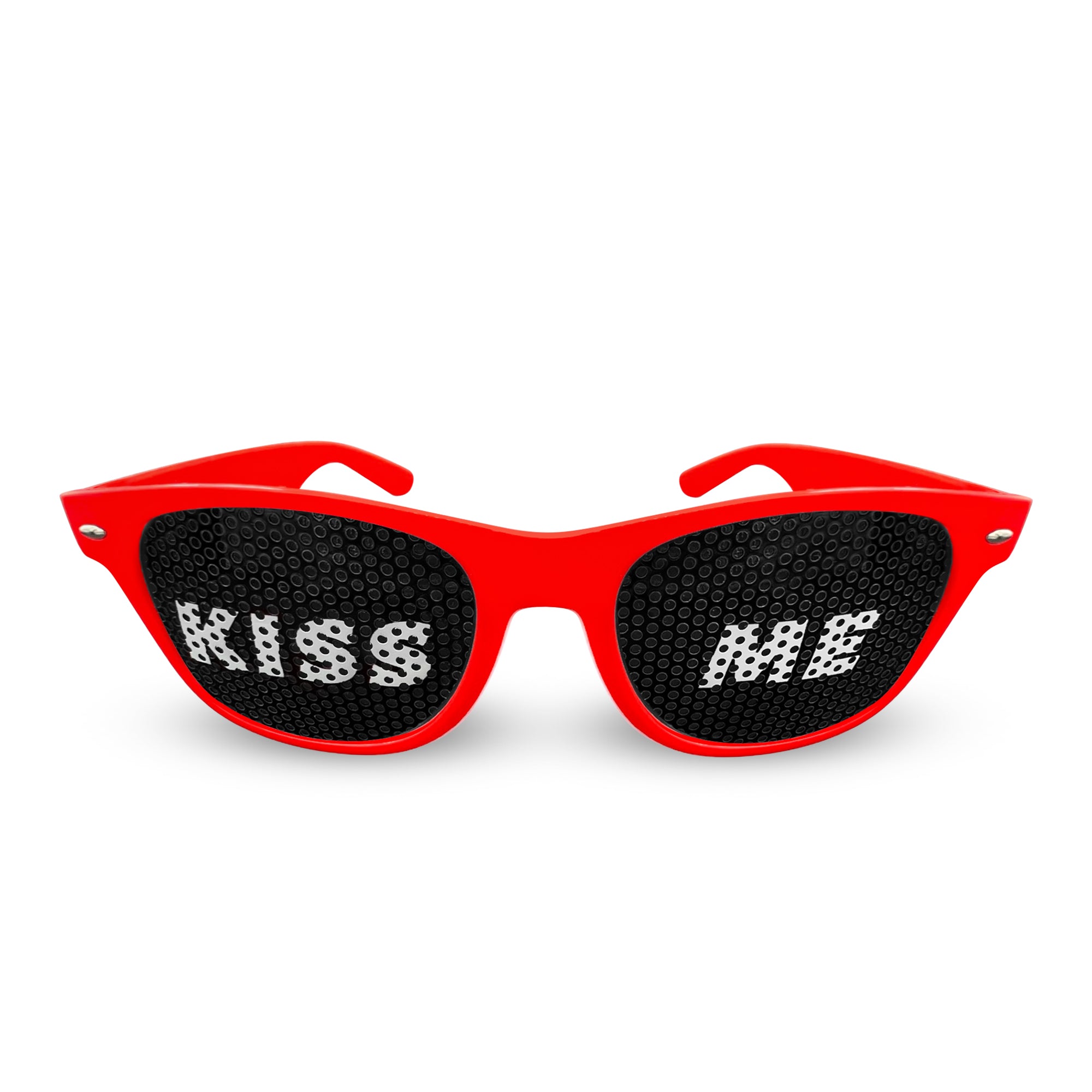 KISS ME Brille - Bunte Partybrillen für Partys, Clubs, Malle, Karneval & Junggesellenabschiede