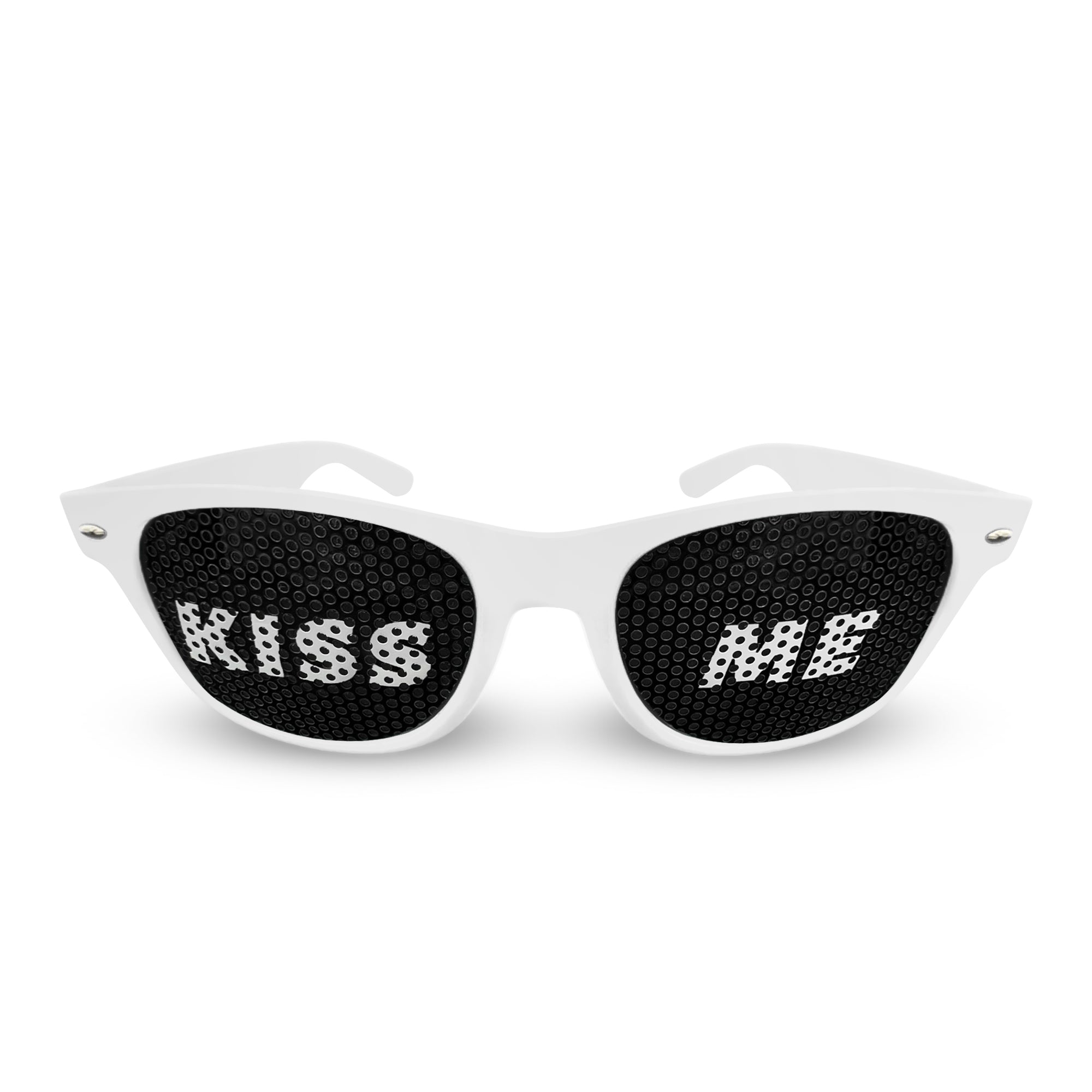 KISS ME Brille - Bunte Partybrillen für Partys, Clubs, Malle, Karneval & Junggesellenabschiede