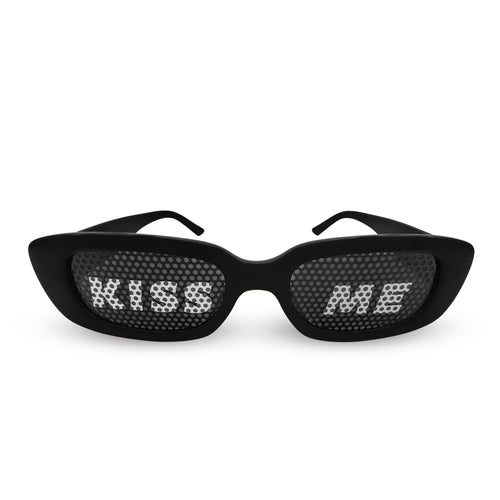 KISS ME Brille - Moderne Partybrille für Partys, Clubs, Malle, Karneval & Junggesellenabschiede